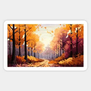 Autumn forest. Magnet